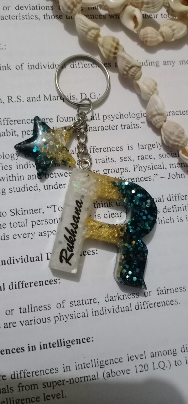 Glittery Resin Keychain (Customizable) - Image 4