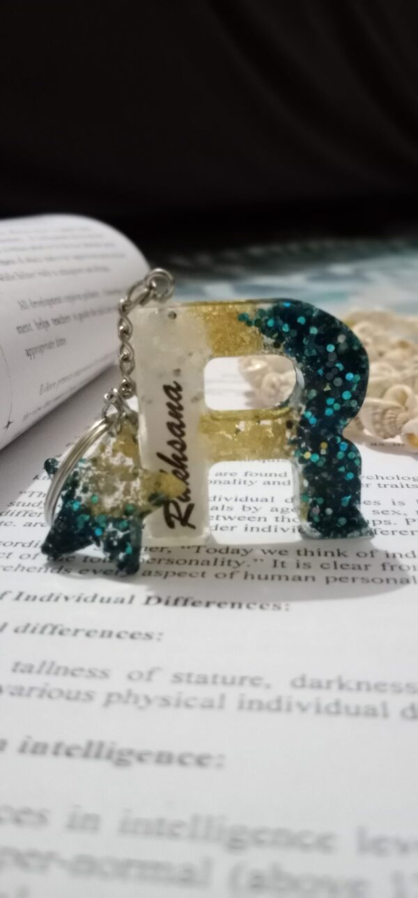 Glittery Resin Keychain (Customizable)