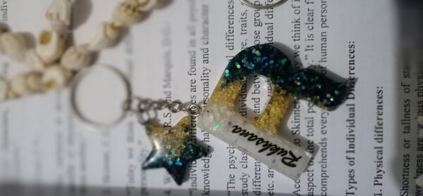 Glittery Resin Keychain (Customizable) - Image 2