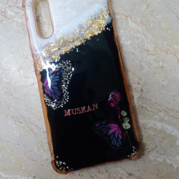 Luxe Butterfly Personalized Resin Phone Case - Image 2