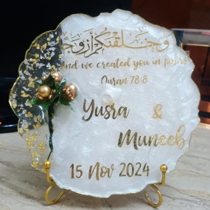 Custom Resin Engagement Plaque