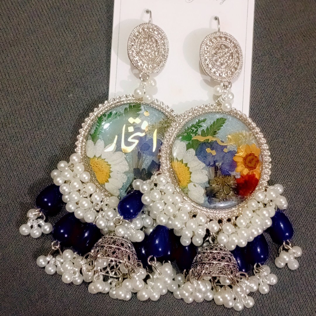 Botanical Bloom Resin Jhumka
