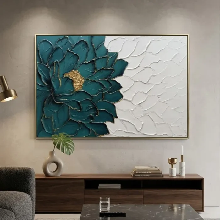 3D Textured Floral Art